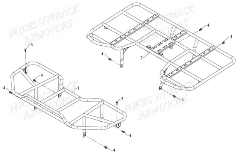 Porte Bagages HYTRACK Pièces Quad HY810SL 4x4 EPS