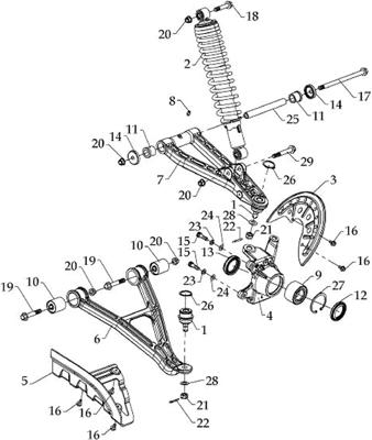 SUSPENSION AVANT GAUCHE AZMOTORS HY810SL