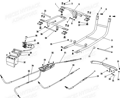 Barres De Protection HYTRACK Pièces Quad HY830 4x4
