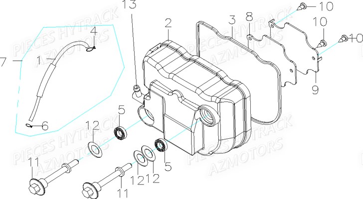 Cache Culbuteur HYTRACK Pièces Quad HY830 4x4