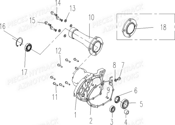 Cache Transmission HYTRACK Pièces Quad HY830 4x4