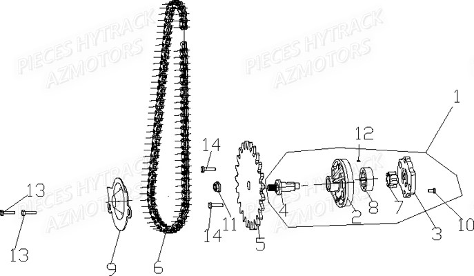 Pompe A Huile HYTRACK Pièces Quad HY830 4x4