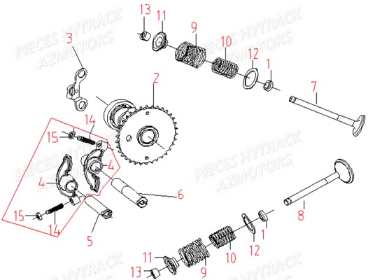 Soupapes HYTRACK Pièces Quad HY830 4x4