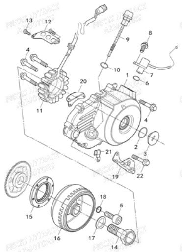 Alternateur HYTRACK Pieces Quad HY850S 4x4 EPS E 2014