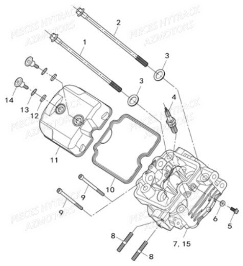 Culasse HYTRACK Pieces Quad HY850S 4x4 EPS E 2014