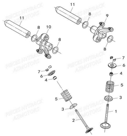 Culbuteurs HYTRACK Pieces Quad HY850S 4x4 EPS E 2014