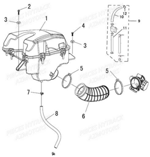 Filtre A Air HYTRACK Pieces Quad HY850S 4x4 EPS E 2014