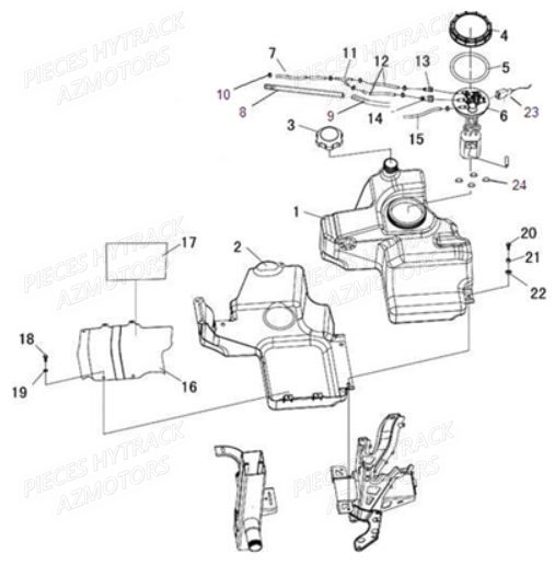 Reservoir HYTRACK Pieces Quad HY850S 4x4 EPS E 2014