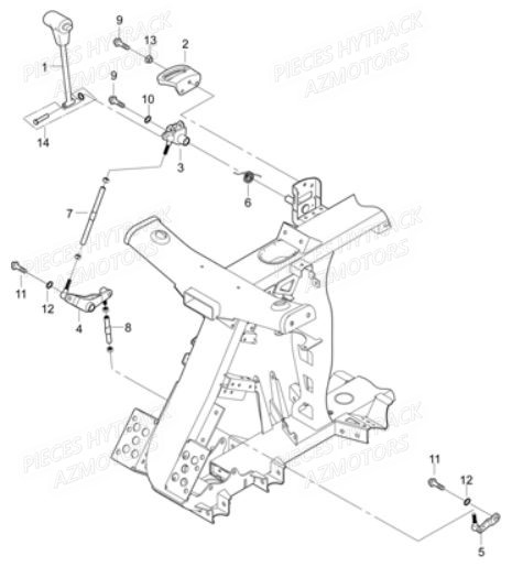 Tringlerie De Vitesses HYTRACK Pieces Quad HY850S 4x4 EPS E 2014