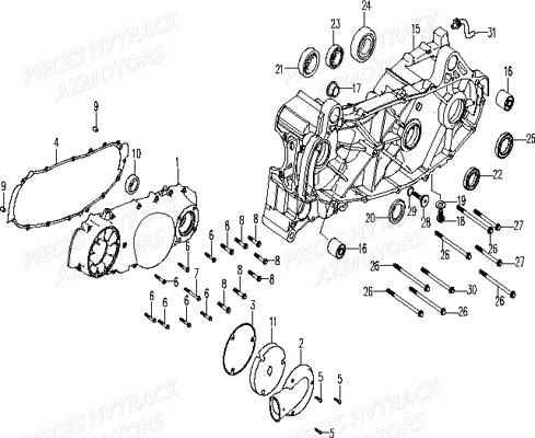 Carter Bas Moteur HYTRACK Pièces Quad HY860