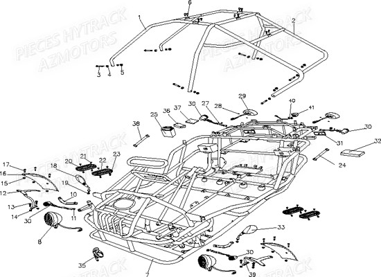 CHASSIS HYTRACK Pièces Quad HY860 4x4