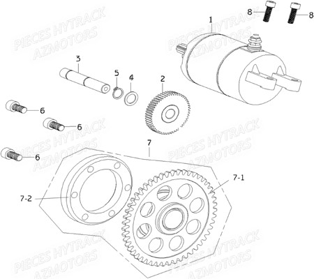 DEMARREUR HYTRACK Pièces Quad HY860 4x4