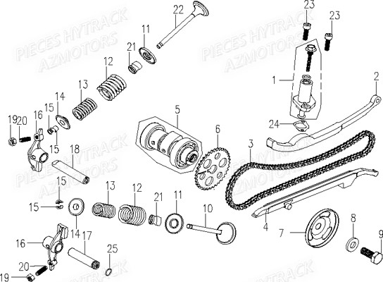 SOUPAPES HYTRACK Pièces Quad HY860 4x4