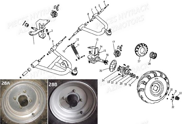 Suspensions Avant HYTRACK Pièces Quad HY860