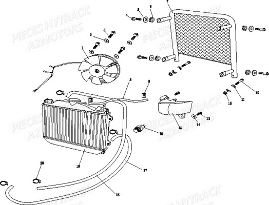 Systeme De Refroidissement HYTRACK Pièces Quad HY860