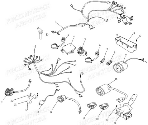 Systeme Electrique HYTRACK Pièces Quad HY860