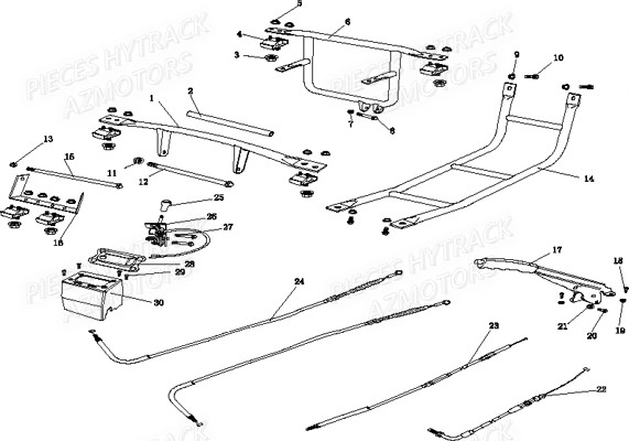 Barres De Protection AZMOTORS Pièces Quad HY890