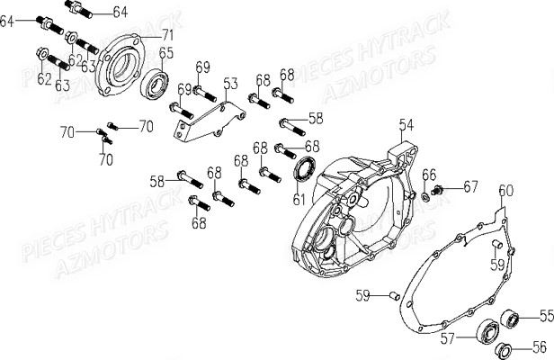 Carter Droit AZMOTORS Pièces Quad HY890