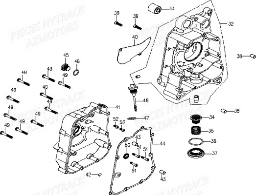 Carter Huile AZMOTORS Pièces Quad HY890