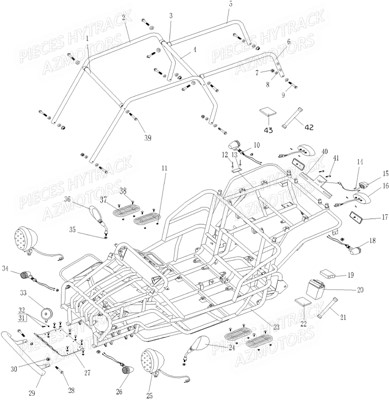CHASSIS HYTRACK Pièces Quad HY890 4x4