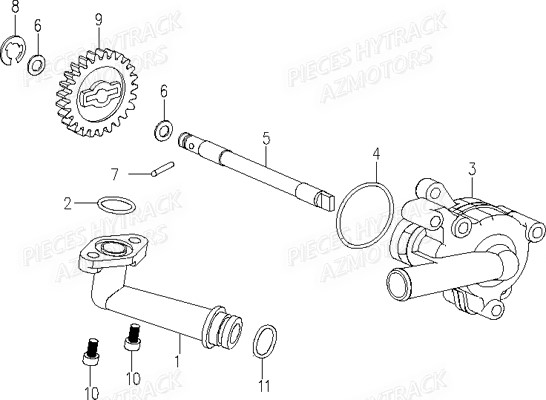 Pompe A Eau AZMOTORS Pièces Quad HY890