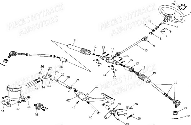 Tringlerie De Direction AZMOTORS Pièces Quad HY890