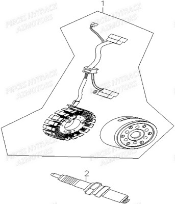 Alternateur HYTRACK Pièces Quad HY890 n° Serie x0188 à x0430