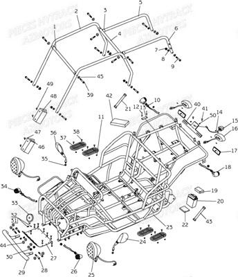 CHASSIS HYTRACK Pièces Quad HY890 n° Serie x0188 à x0430