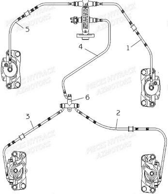 Durites De Frein HYTRACK Pièces Quad HY890 n° Serie x0188 à x0430