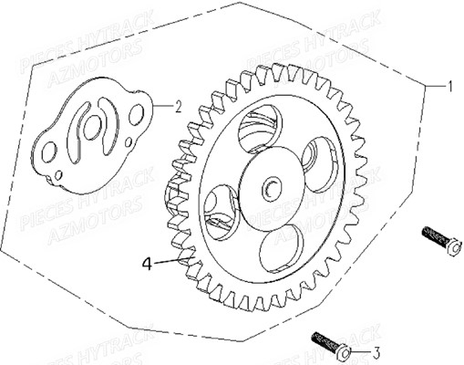 Pompe A Huile HYTRACK Pièces Quad HY890 n° Serie x0188 à x0430