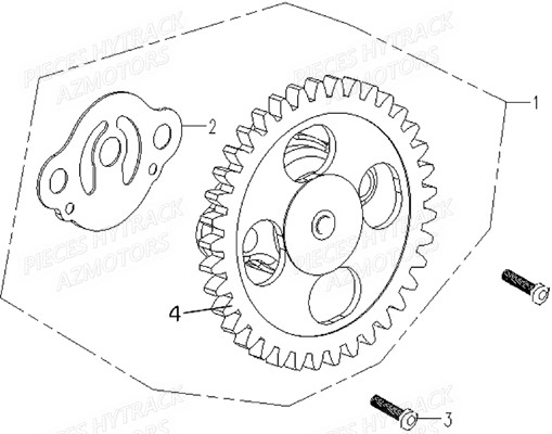 POMPE_A_HUILE HYTRACK Pièces Quad HY890 n° Serie x0188 à x0430