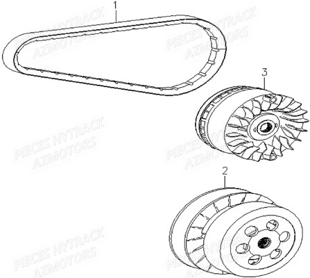 VARIATEUR HYTRACK Pièces Quad HY890 n° Serie x0188 à x0430