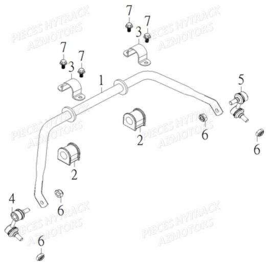 Barre Stabilisatrice HYTRACK Pieces Quad HY910IS 4x4 EPS E 2014