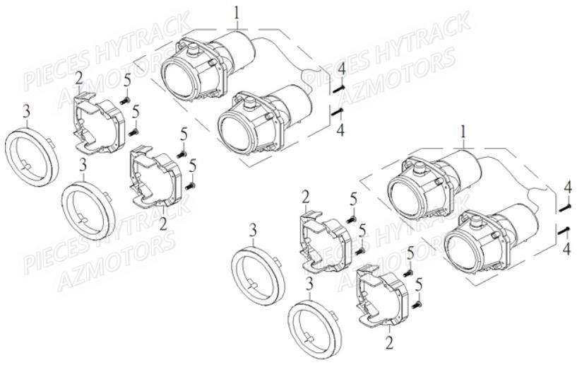 Eclairage Avant HYTRACK Pieces Quad HY910IS 4x4 EPS E 2014