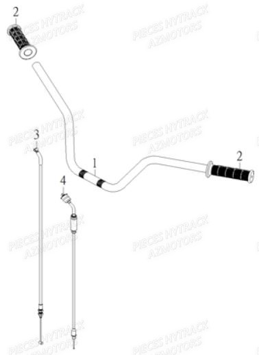 Guidon HYTRACK Pieces Quad HY910IS 4x4 EPS E 2014