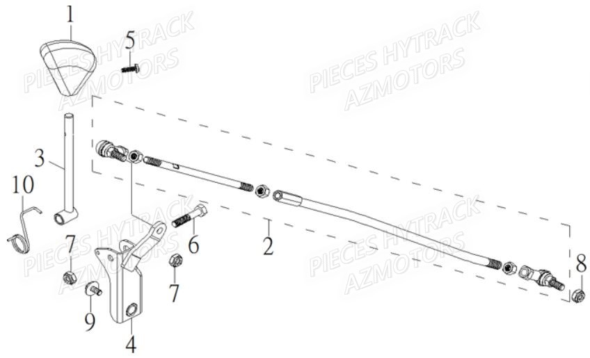 Levier De Vitesses HYTRACK Pieces Quad HY910IS 4x4 EPS E 2014