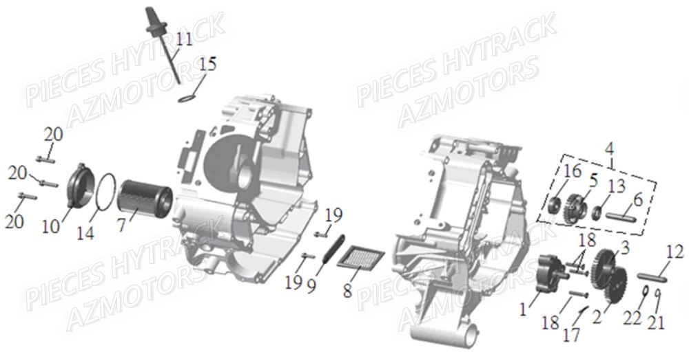 Pompe A Huile HYTRACK Pieces Quad HY910IS 4x4 EPS E 2014