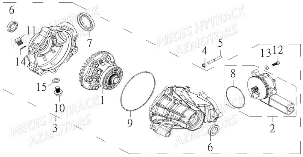 Pont Avant HYTRACK Pieces Quad HY910IS 4x4 EPS E 2014