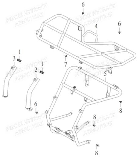 Porte Bagages Avant HYTRACK Pieces Quad HY910IS 4x4 EPS E 2014