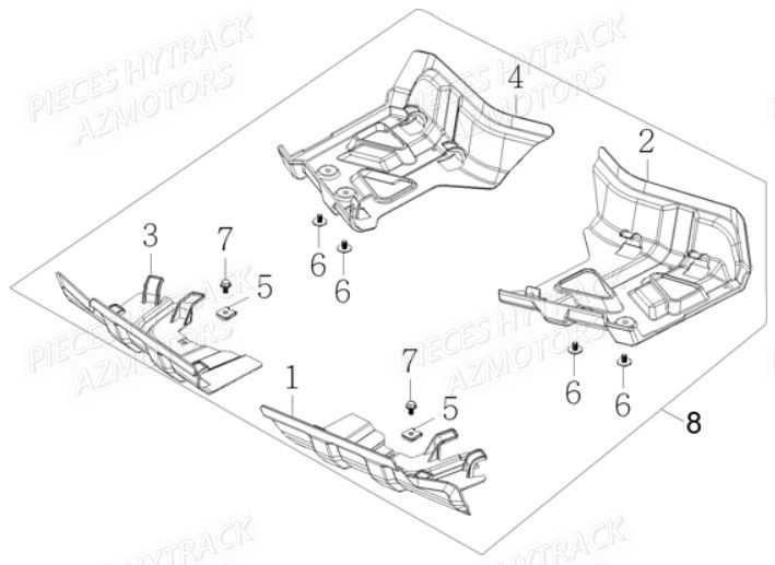 Protections Triangles HYTRACK Pieces Quad HY910IS 4x4 EPS E 2014
