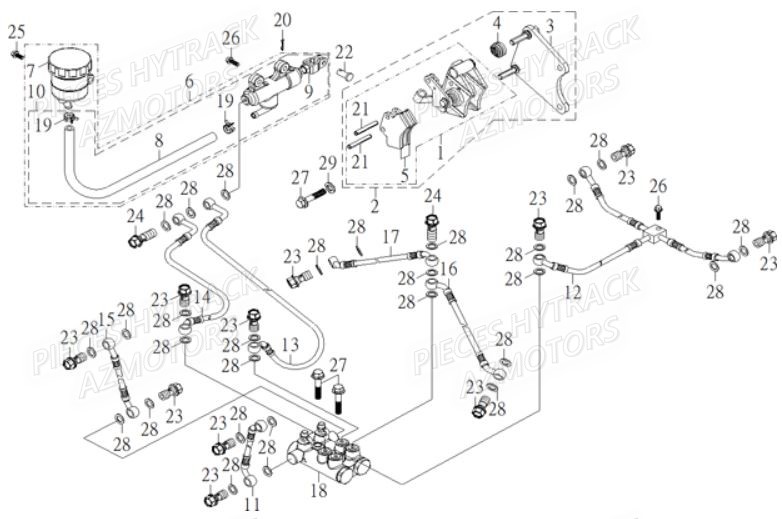 Systeme De Frein HYTRACK Pieces Quad HY910IS 4x4 EPS E 2014