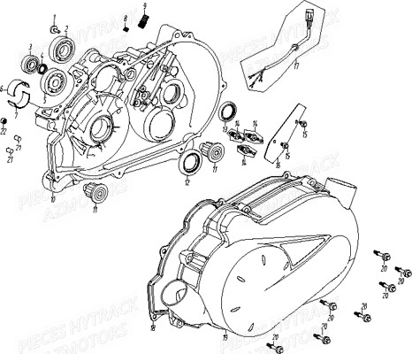 Carter Bas Moteur HYTRACK Pièces Quad HY920