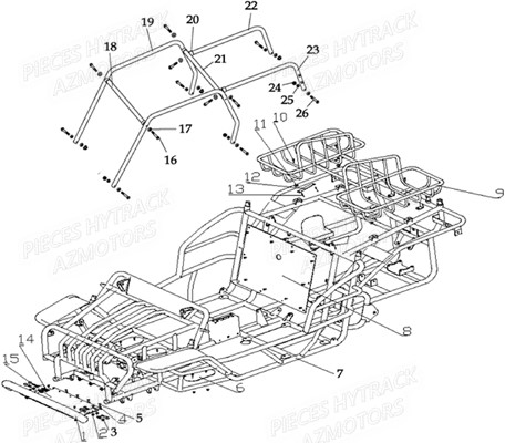 Chassis HYTRACK Pièces Quad HY920