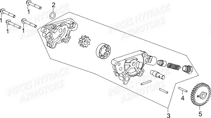 Pompe A Huile HYTRACK Pièces Quad HY920