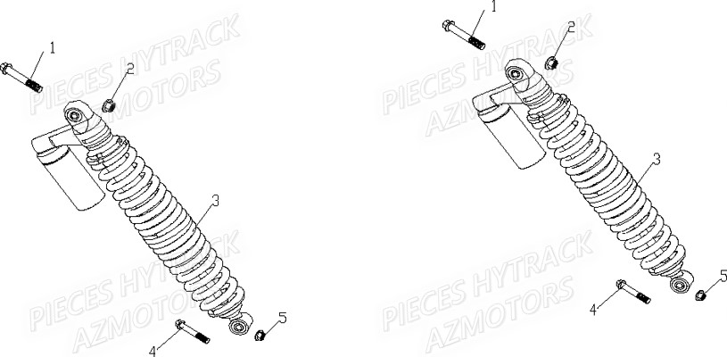 Suspensions Arriere HYTRACK Pièces Quad HY920