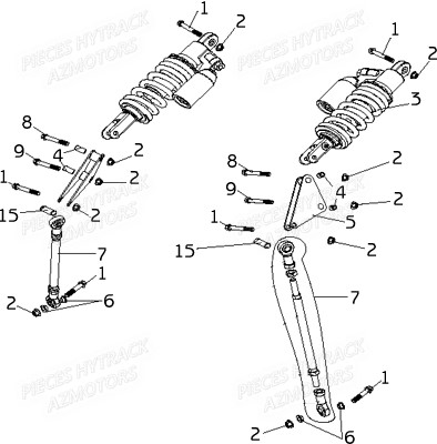 Suspensions Avant HYTRACK Pièces Quad HY920