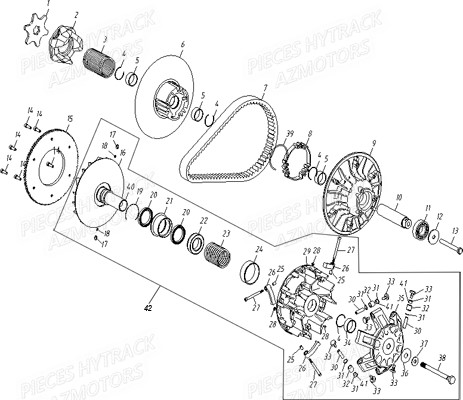 Variateur HYTRACK Pièces Quad HY920