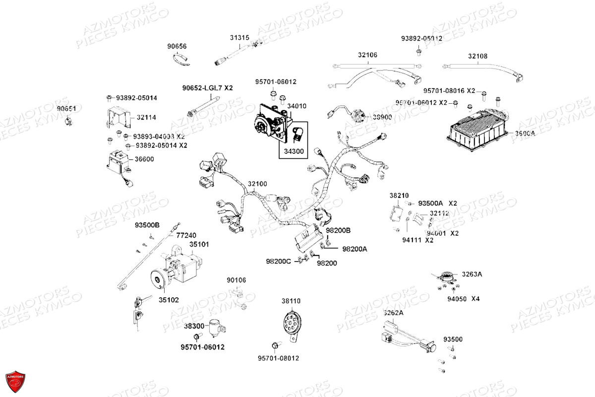 Equipement Electrique KYMCO Pièces I-ONE (EB15CF)