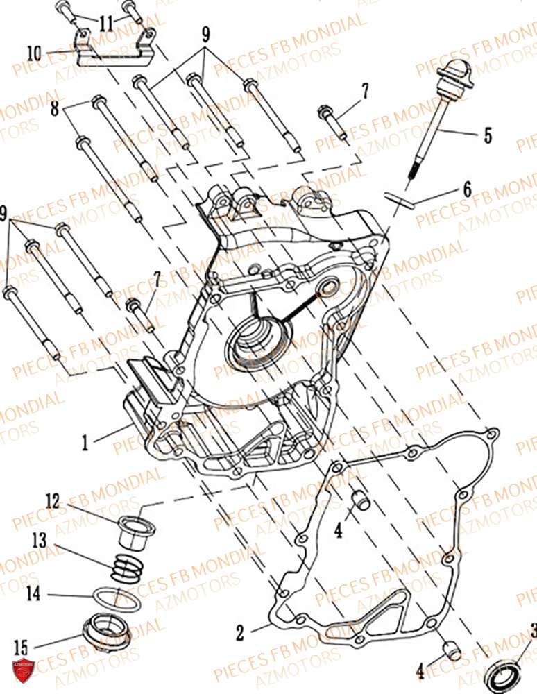 Couvre Carter Droit FB MONDIAL Pieces IMOLA 125 CBS (2023)