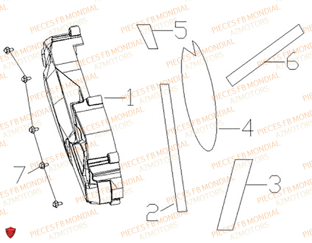 Couvre Carter FB MONDIAL Pieces IMOLA 125 CBS (2023)